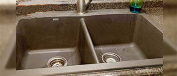 café colored Blanco 441285 installed kitchen sink