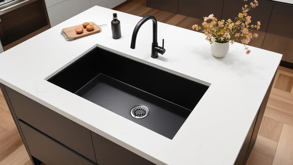 Sink Enhancing Quartz Countertop 