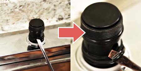 Remove each of the O-rings one by one using a flathead screwdriver